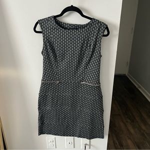Petite Grey and Black Work Dress